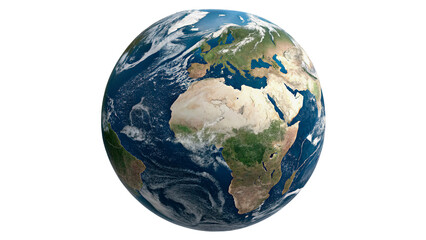 Beautiful panoramic view of planet Earth globe sphere isolated on a transparent background © novell-png