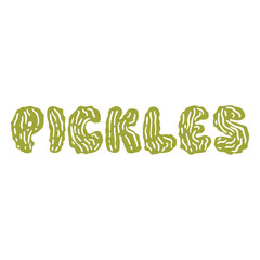 Naklejka na ściany i meble Pickles shape lettering label cut out