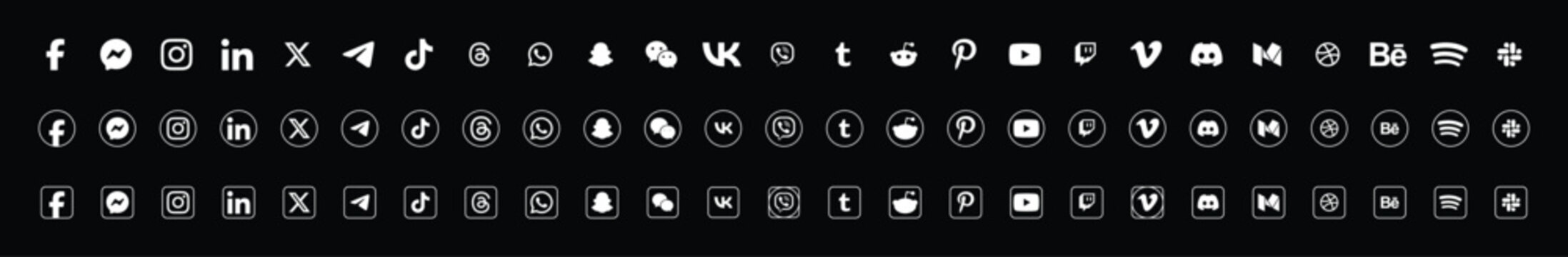 Social media icons vector illustration