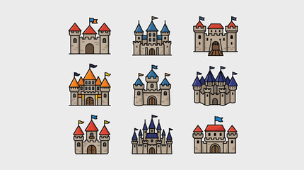 Fantasy castle icons © Kodok