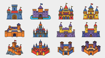 Fantasy castle illustrations collection © Kodok
