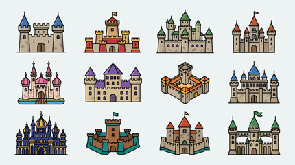 Fantasy castle illustrations collection © Kodok