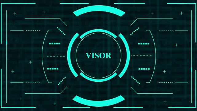 Futuristic green HUD interface display design with circular visor telemetry elements and target crosshairs on black background,A sci-fi digital heads-up display (HUD) with glowing green circles, visor