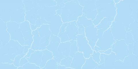 Scratch ice surface texture. Light blue icy background with skate traces, cracks, scratches. Rough winter sport rink backdrop. Frozen lake or pond water wallpaper with dots, spot and lines. Vector © Riyan