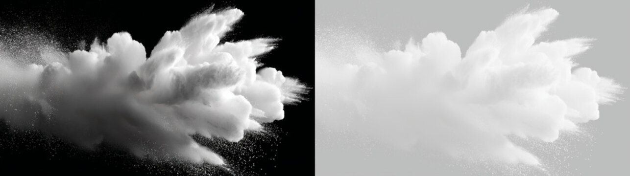 Transparent PNG of isolated dust cloud explosion with dynamic sandstorm texture and airborne powder effect on transparent overlay background for natural smoke and storm design sand transparency beach