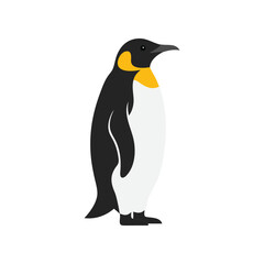 Obraz premium Simple Antarctic Penguin Mascot Vector Icon Illustration Design 