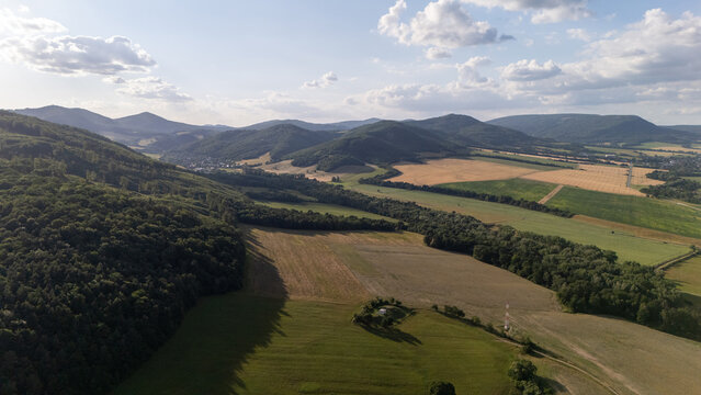 Rural Valley Landscape Zborov Slovakia