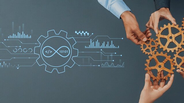 Collaborative Teamwork with Gears and Digital Elements Representing Engineering and Technology Innovation in Modern Work Environment. Entropy.