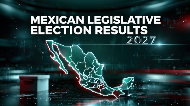 Mexican Legislative Election Results with Map and Text Overlay