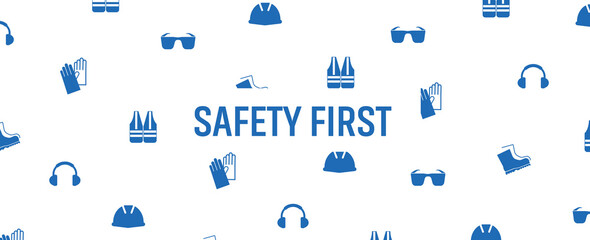 Naklejka premium safety first sign