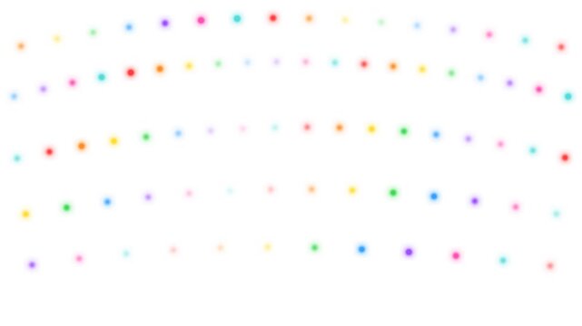 Multicolor Garland Lights on White Background Festive Celebration 4K Seamless Loop Animation