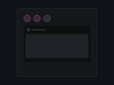 Modern social media profile dashboard interface with minimalist post preview and icons.