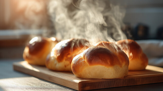 fresh baked buns  
