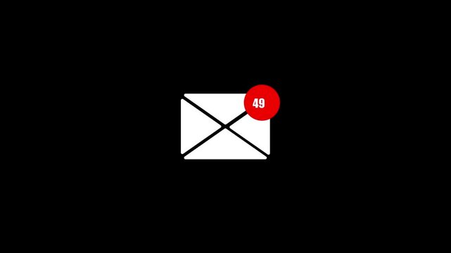 Minimalist white envelope icon with a red notification bubble showing twenty nine new messages on a clean modern digital interface background.online communication and message notifications.