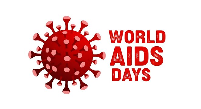 World aids day awareness red ribbon symbol for hiv prevention and support
