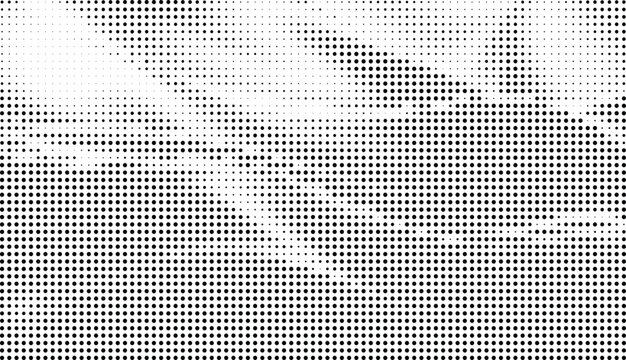 Distorted halftone dot background with organic wavy pattern effect.