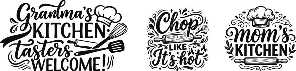 Kitchen quotes typography set © Nazrul