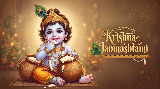 Shri Krishna Janmashtami Dahi Handi Gokulashtami Krishnashtami Krushna Jayanti Ashtami Rohini Kanhaiya Janmotsav Nandotsav Celebration Divine Festive Devotion Joy Culture Tradition ... See More
