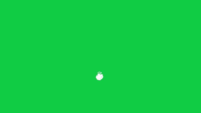 Hand-drawn scribble Wi-Fi signal icon animation with a shaky chalk texture on a green screen.
