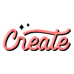 Fototapeta na wymiar Create word retro lettering