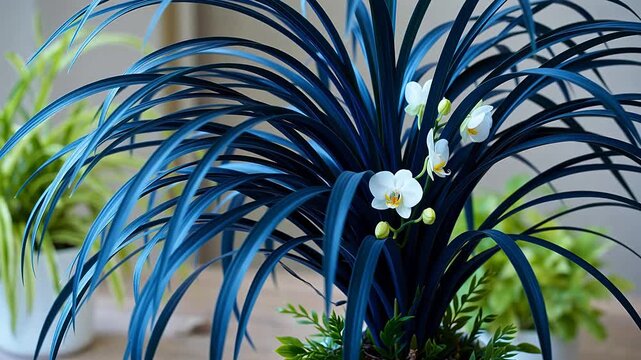 Delicate Orchid: Elegant Leaves and Fine Strokes