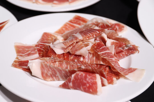 aperitivos de jam&oacute;n de cerdo ib&eacute;rico de bellota
