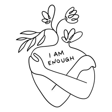 I am enough quote badge