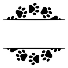 Fototapeta na wymiar Footprints silhouette badge