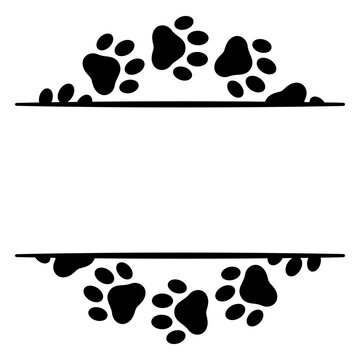 Footprints silhouette badge