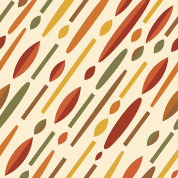 This vibrant abstract pattern features elongated shapes and warm colors, creating a rich visual impact and enhancing any design with its modern aesthetic.