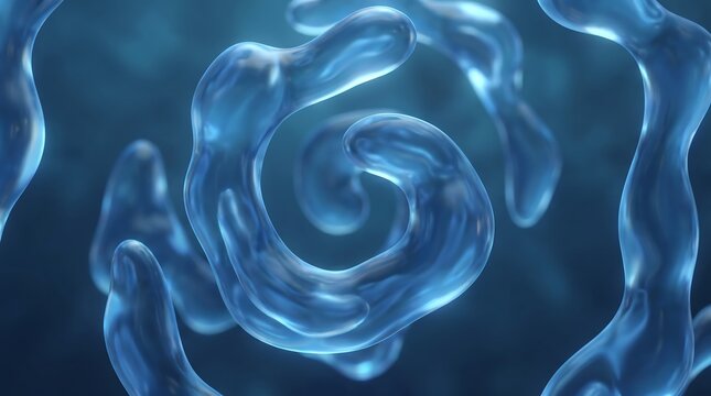 Abstract Blue Swirling Smoke Pattern Background.