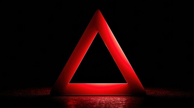Red warning triangle signals an error on a dark screen, representing technology frustration in a minimal and dramatic composition.