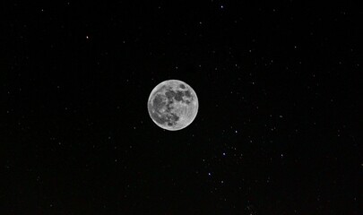full moon over black sky © MAmir