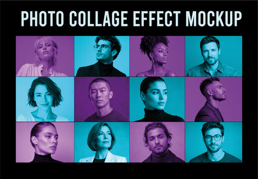 Photo Collage Effect Mockup