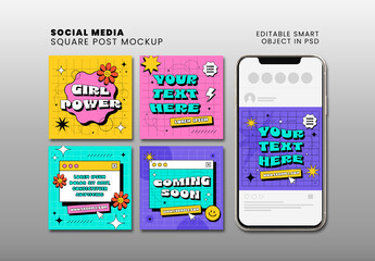 Social Media Square Post Mockup