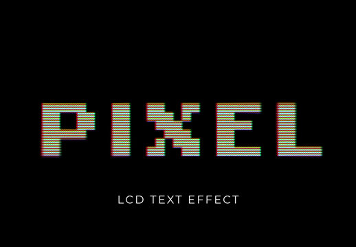 LCD Text Effect