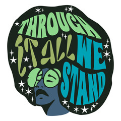 Plakat We stand color stroke quote