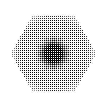 Black Hexagon Halftone Dot Gradient Colorful Abstract Background