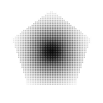 Black Pentagon Halftone Dot Gradient Colorful Abstract Background