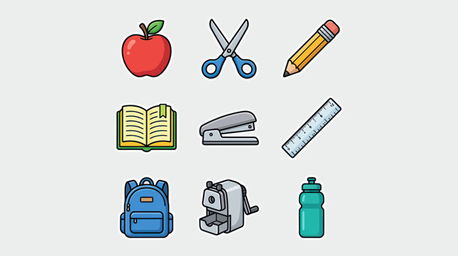 School supplies and accessories collection