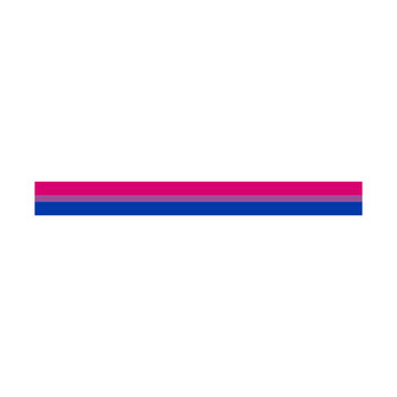 Bisexual Pride Flag Stripe Divider Colorful Border Banner