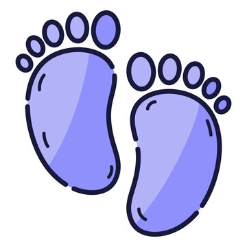 Pair of purple baby feet