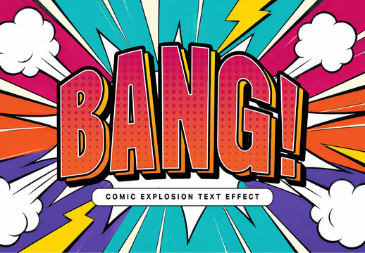 Comic Explosion Text Effect
