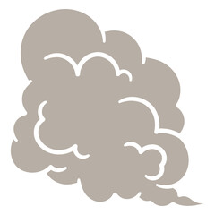 Obraz premium Gray smoke cloud
