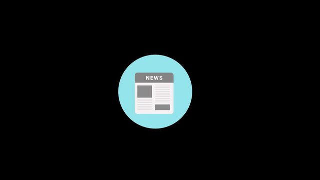 Newspaper Icon Animation | News Article Media Motion Graphic
