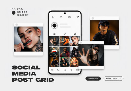 Instagram Social Media Post Grid