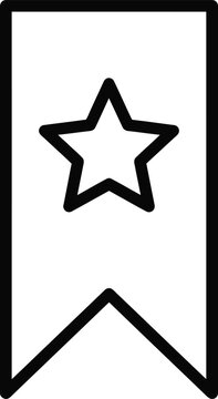 Star favor tag icon linear black outline design