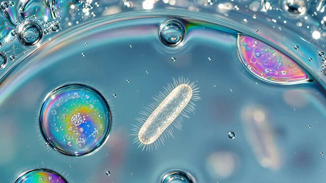 Microscopic World: Water Droplet Life Under Magnification