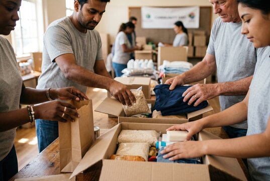 Hands of compassion assemble care packages for community on Mandela Day