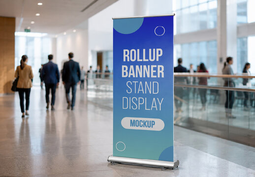 Rollup Banner Stand Display Mockup